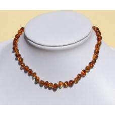 Alma Baby Collanina Ambra Rounded Cognac